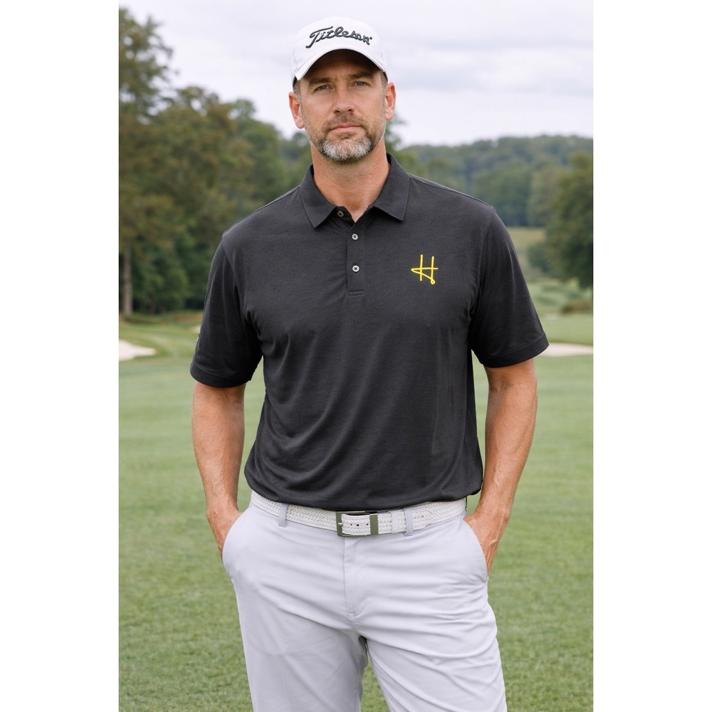 Lululemon Evolution Polo Shirt  Large Black  Short Sleeve Performance H Logo